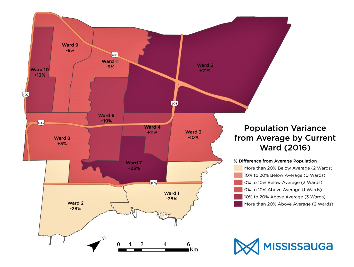 City Of Mississauga Ward Map Mississauga's Largest Ward, With Twice As Many Residents Than Its Smallest,  Gets A Raw Deal | The Pointer