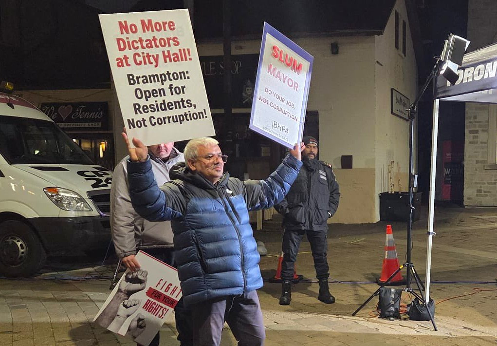 Brampton resident protesting against alleged ‘corruption’ under Mayor Patrick Brown says arrest violated his Charter rights