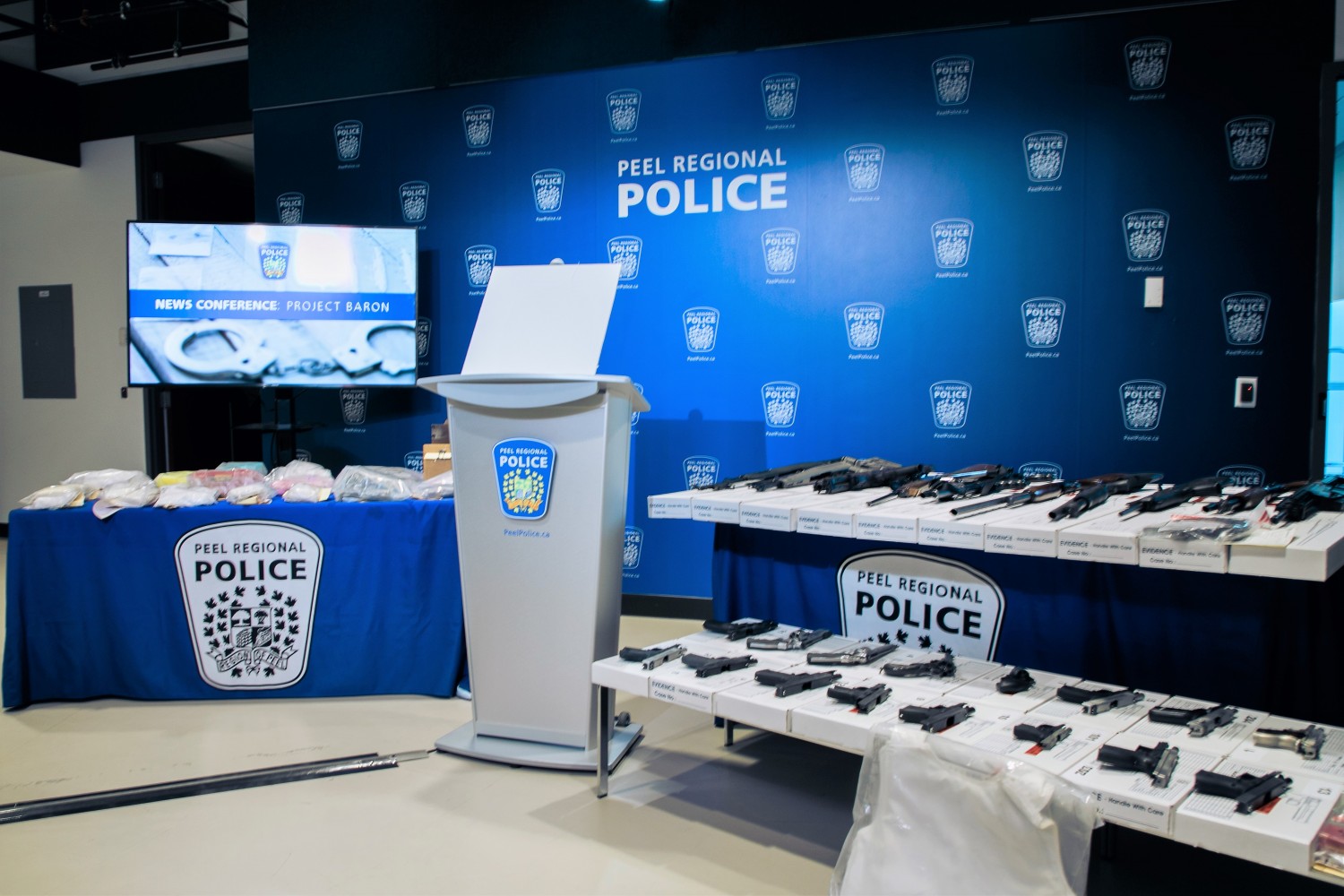 Historic seizure of guns and drugs highlights continuing criminal violence in Peel