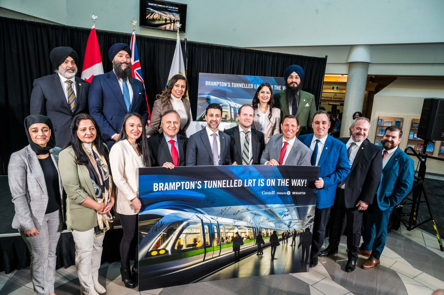 Patrick Brown and Liberal incumbents used election-style event to trumpet misleading claims about federal money for Brampton LRT 