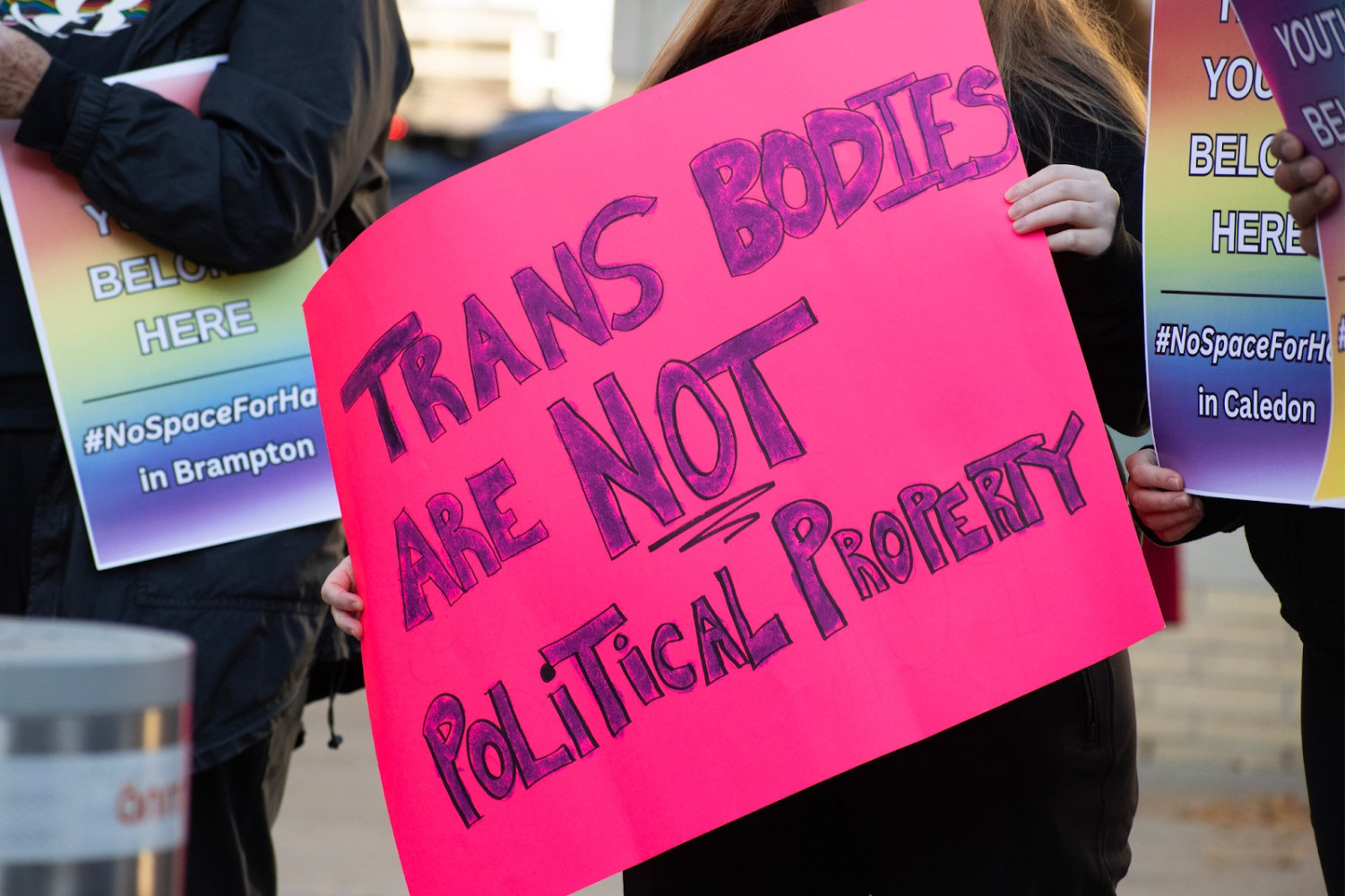 Residents gather in Mississauga to support trans, queer youth and counter protests fueled by intolerance