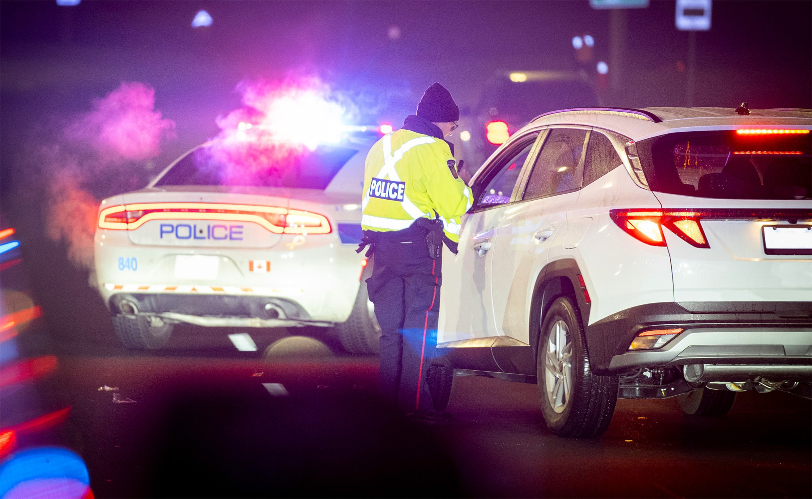 Sleeping in traffic, striking guardrails and one dead dog; the consequences of Peel’s drunk driving cops