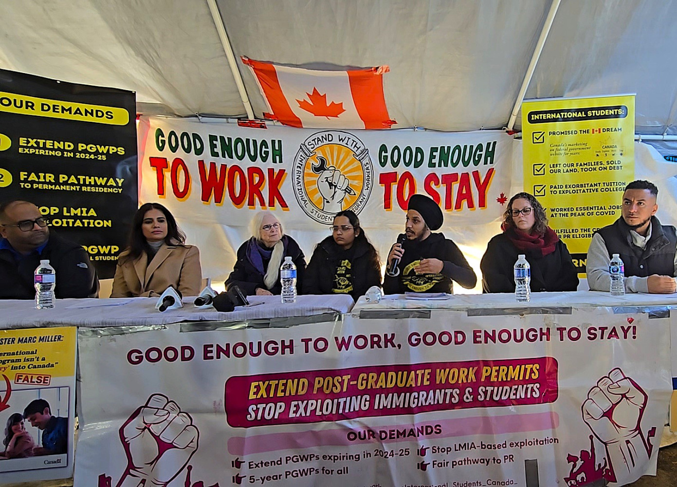 Trucking industry, other labour groups gather in Brampton to protest Ottawa’s drastic immigration moves